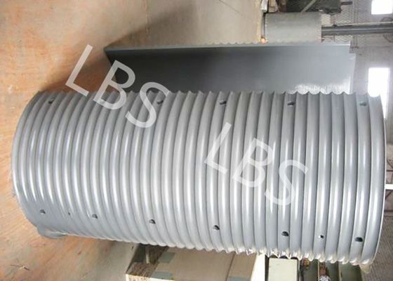 Grey Spooling Wire Rope Cover On Winch Drum Offshore Oil Crane Winch